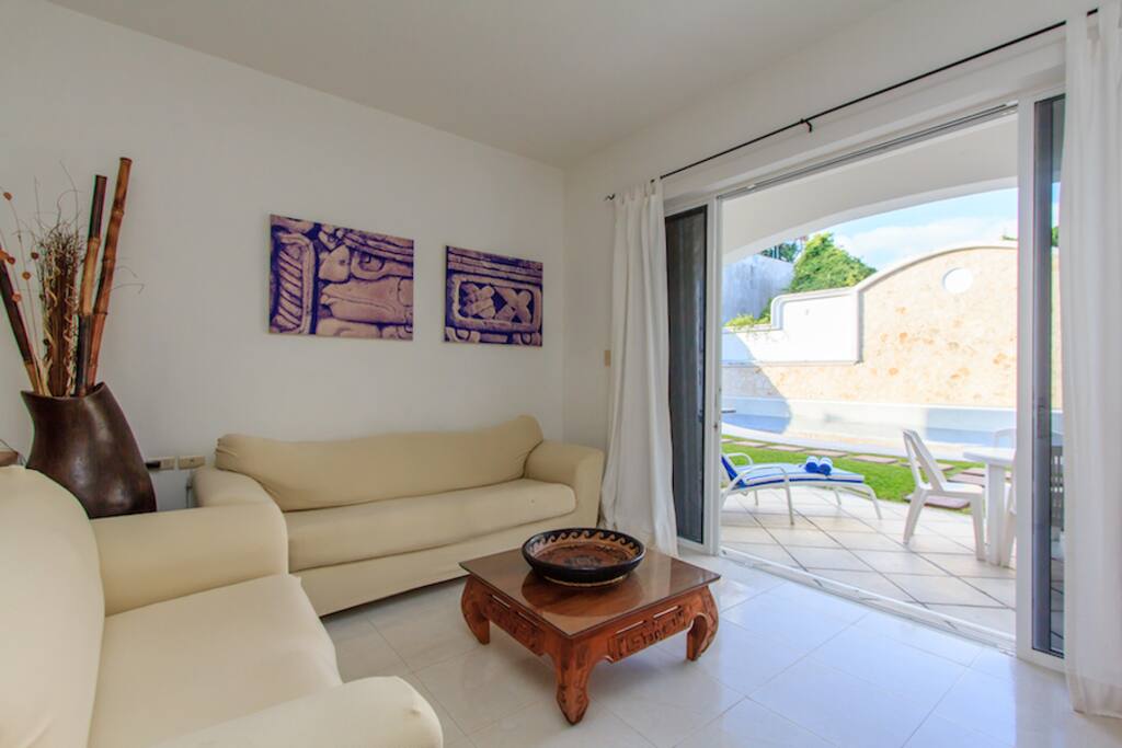 Living room is open to the terrace