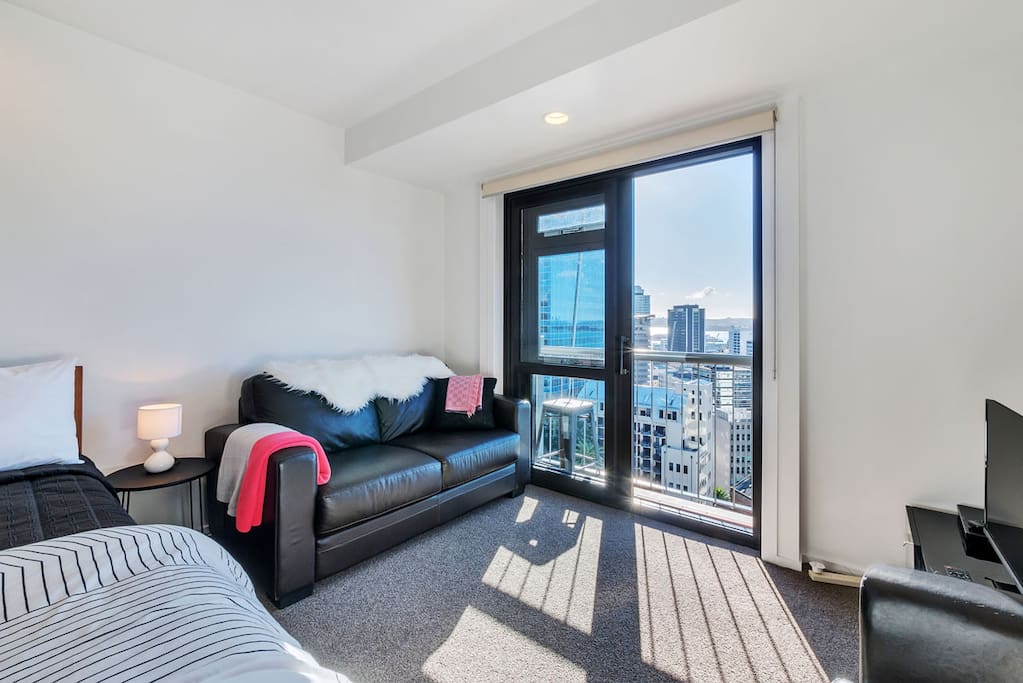 Sunny warm apartment views.   