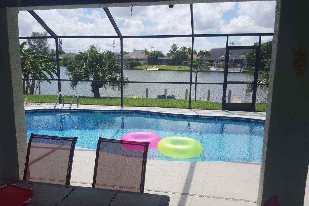 Pool overlooking canal