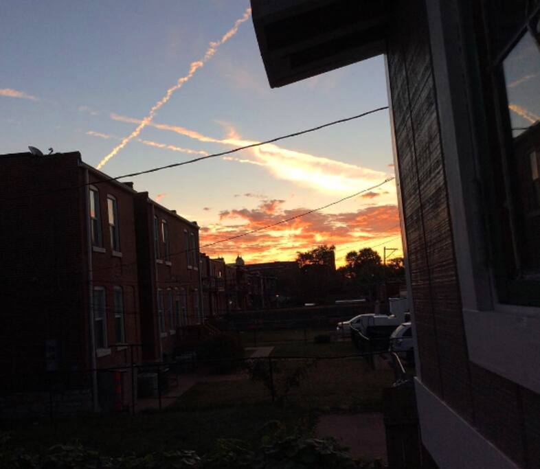 Sunrise view from the loft window!