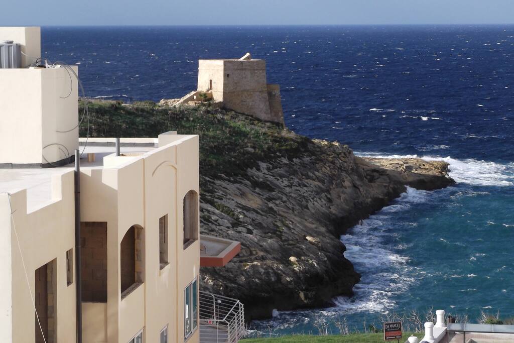 View from terrace with direct sunlight all day long