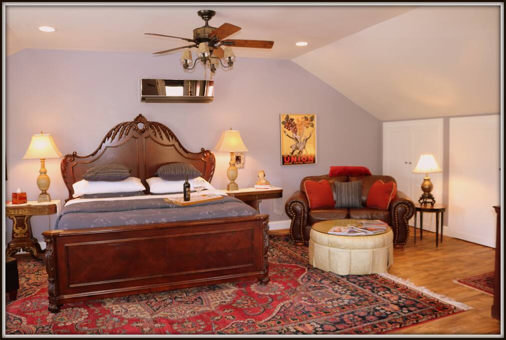 Relaxing Leather Love Seat for TV viewing