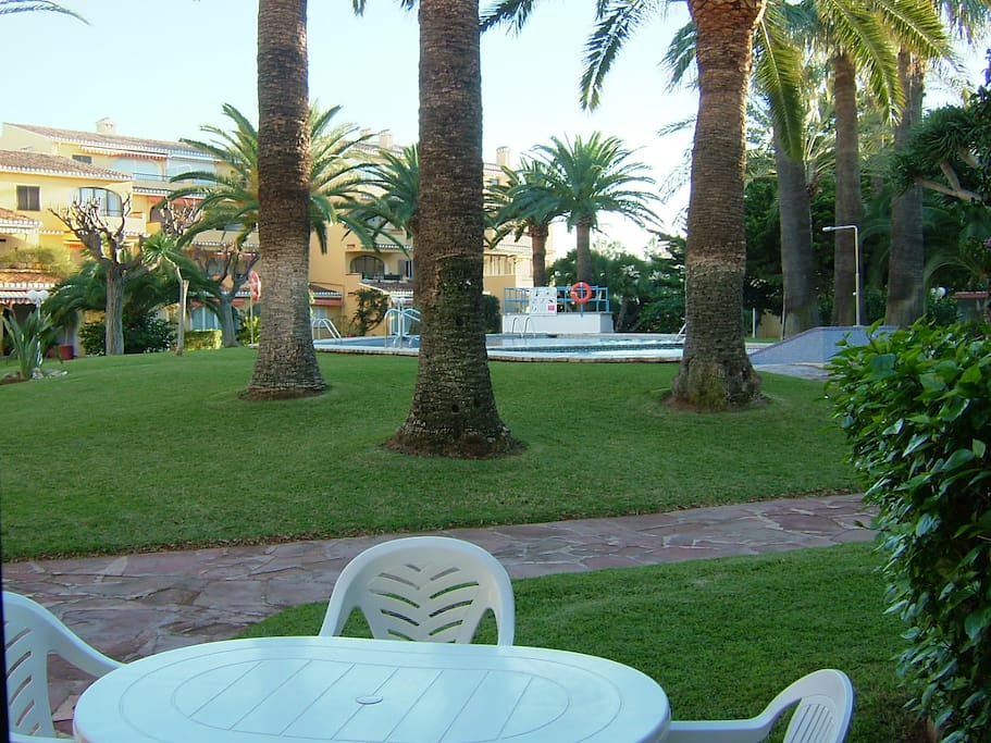 The views from the outside terrace.