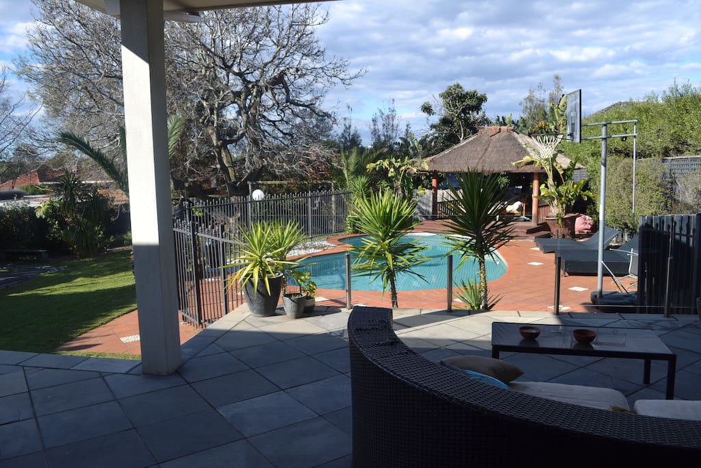 back patio sitting area