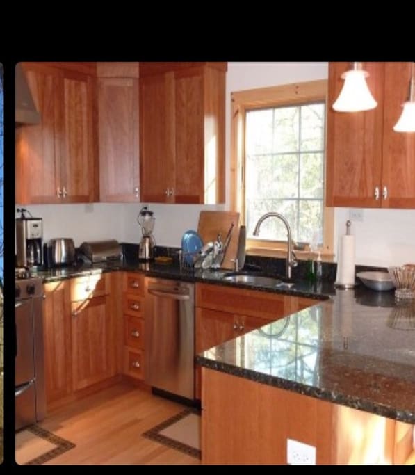 Kitchen with granite counter tops