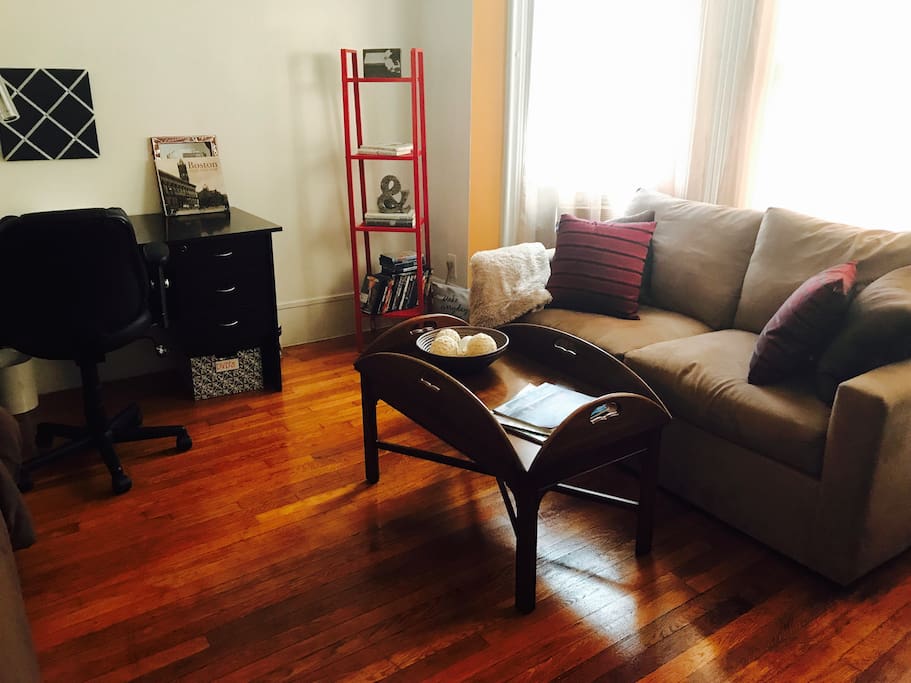 Bright, sunny, and cozy studio plus galley kitchen. Queen size bed & pull out couch with bob-o-pedic mattress. Studio sleeps up to 4 people.