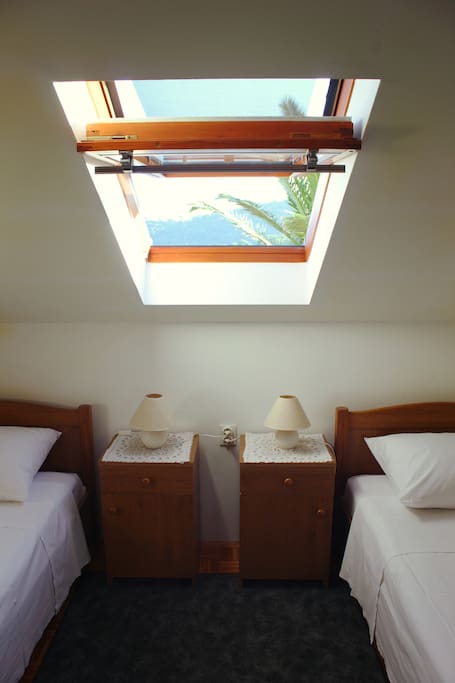 First room (two beds)