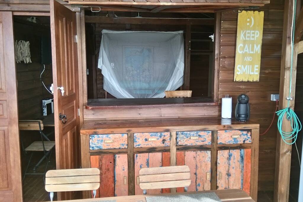 Cuisine équipée sur la terrasse