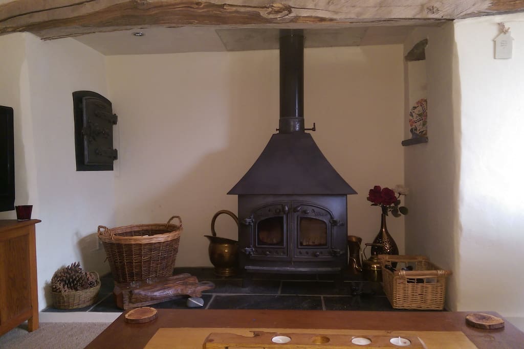 Log fire for cosy nights