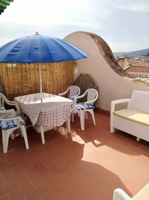 The rooftop terrace