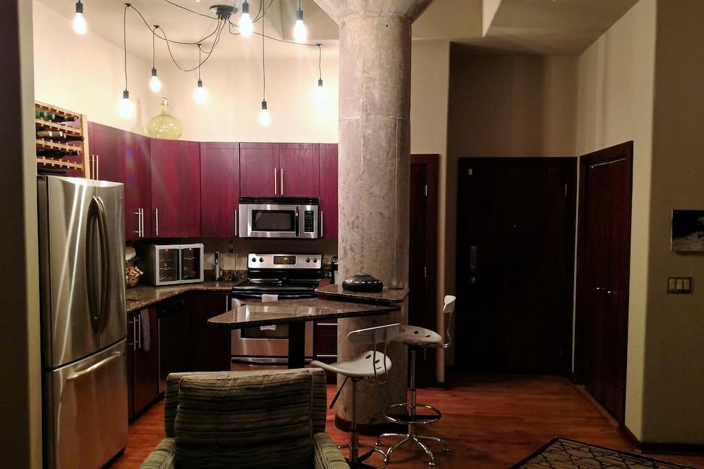 Kitchen and Bar Area