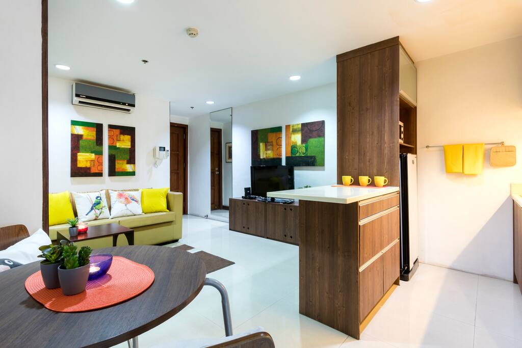 With a receiving area and a kitchenette to make you feel right at home!