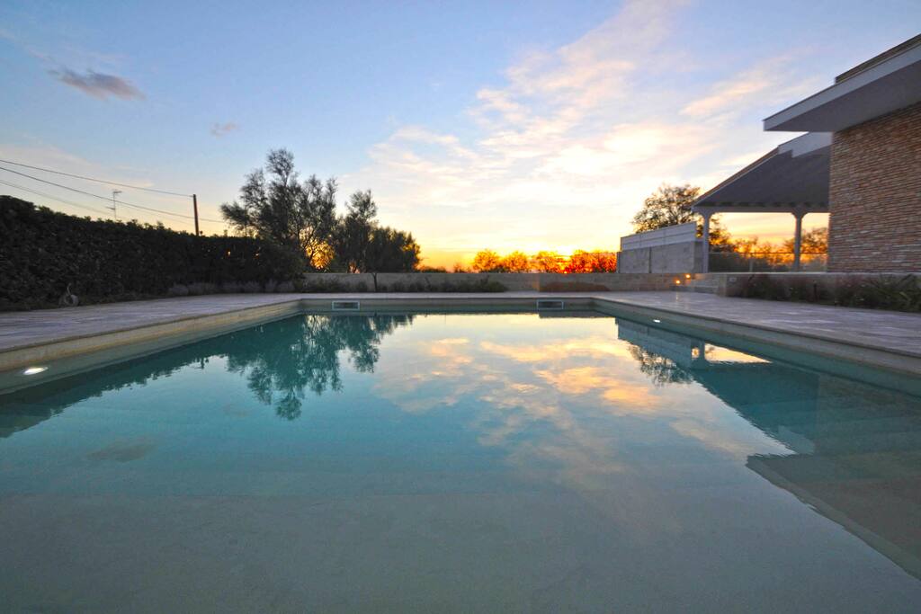 Area solarium - vista tramonto