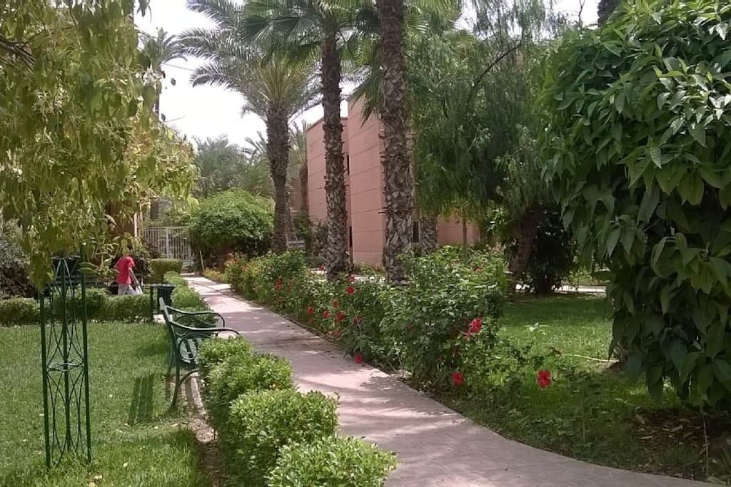 jardin de la résidence