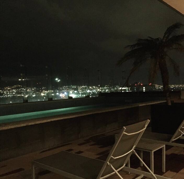 Swimming pool night view