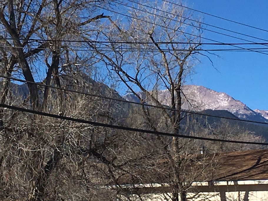 View of Pikes Peak from back yard