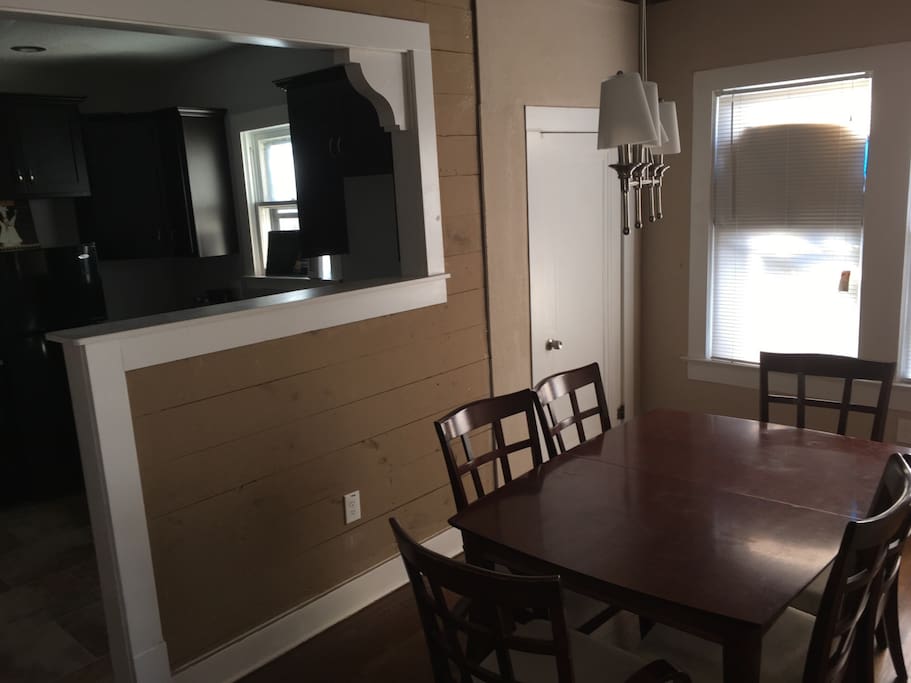 Dining room with table
