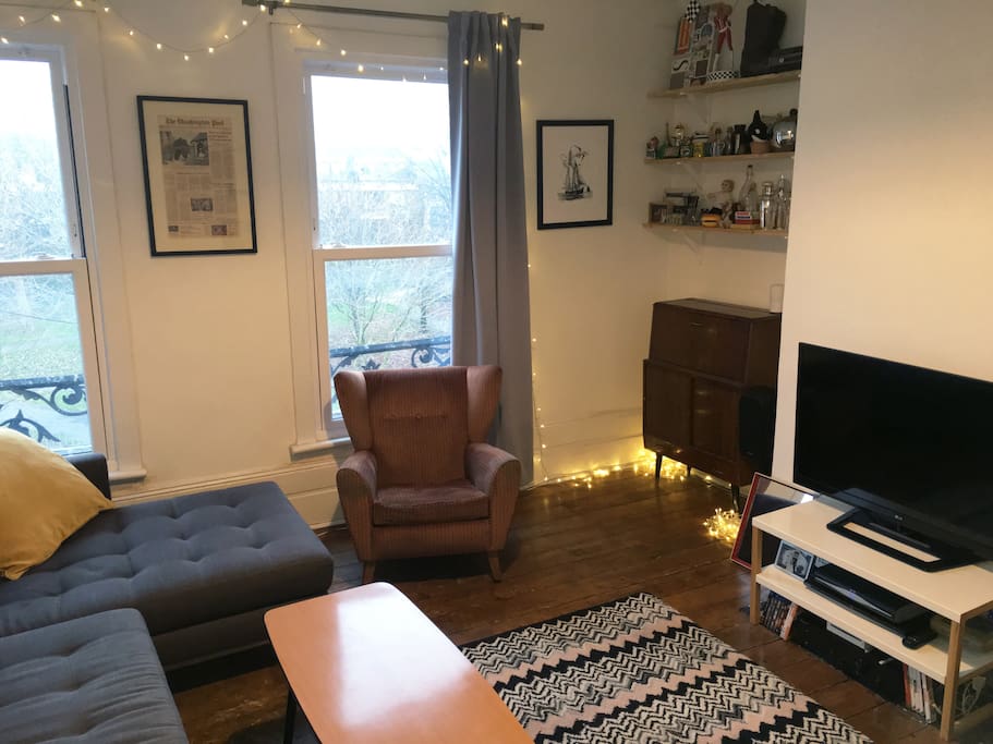 Plasma TV and cocktail cabinet