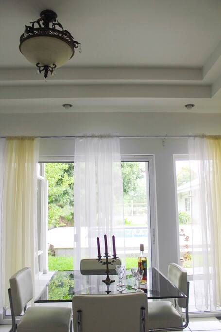 Dinning Room with view to the pool.