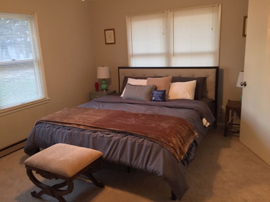 Master Bedroom with King Bed and Huge Walk-in closet!
