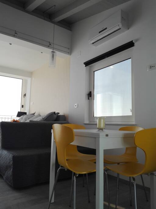 table inside and outside