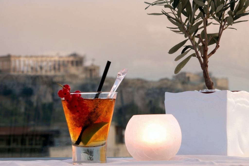 relax, have a drink and enjoy Parthenon's view