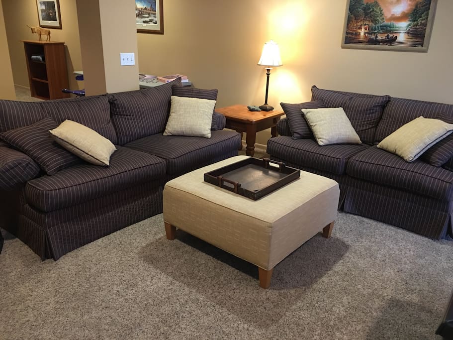 Super comfy couch and love seat, great for relaxing, and many have enjoyed sleeping on the couch.