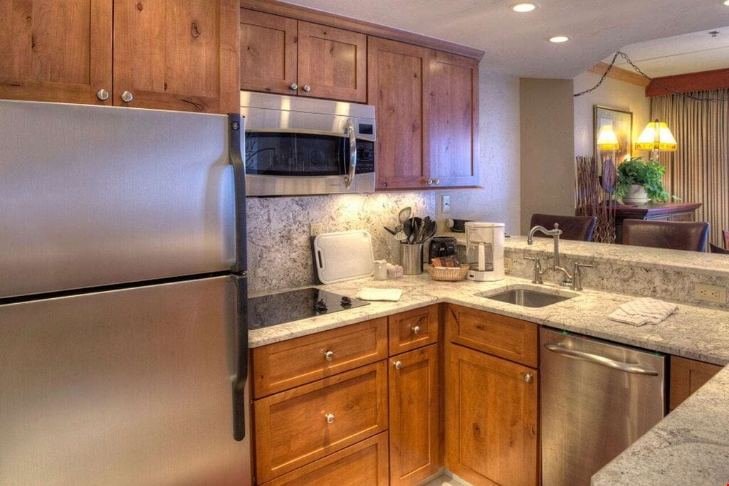Cook meals in the privacy of your own suite with the upgraded efficiency kitchen.