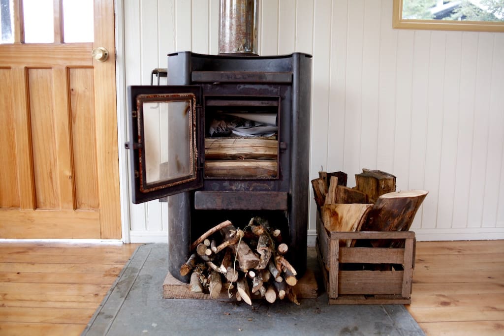 Wood burning stove for heat