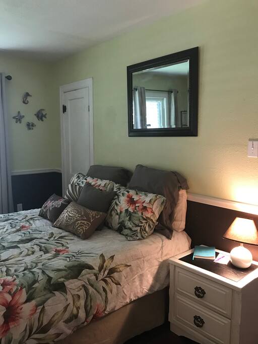 Spacious bedroom comfortable for two.