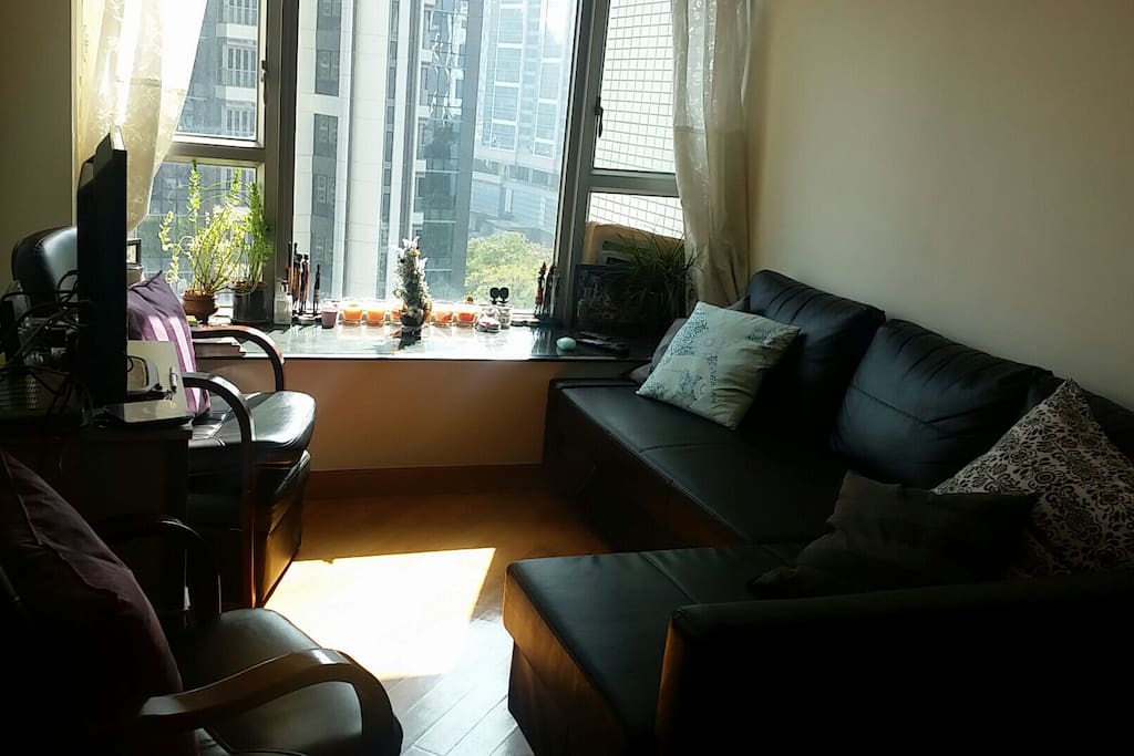 Living area (couch does fold out to a sofa bed to sleep an extra person if needed)