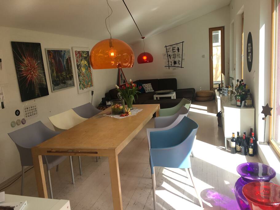 ... on the other the living room