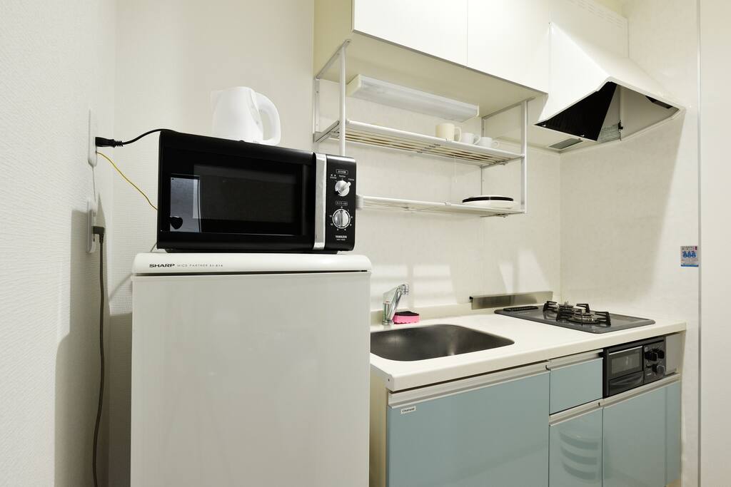 Big clean kitchen with all you need to cook
