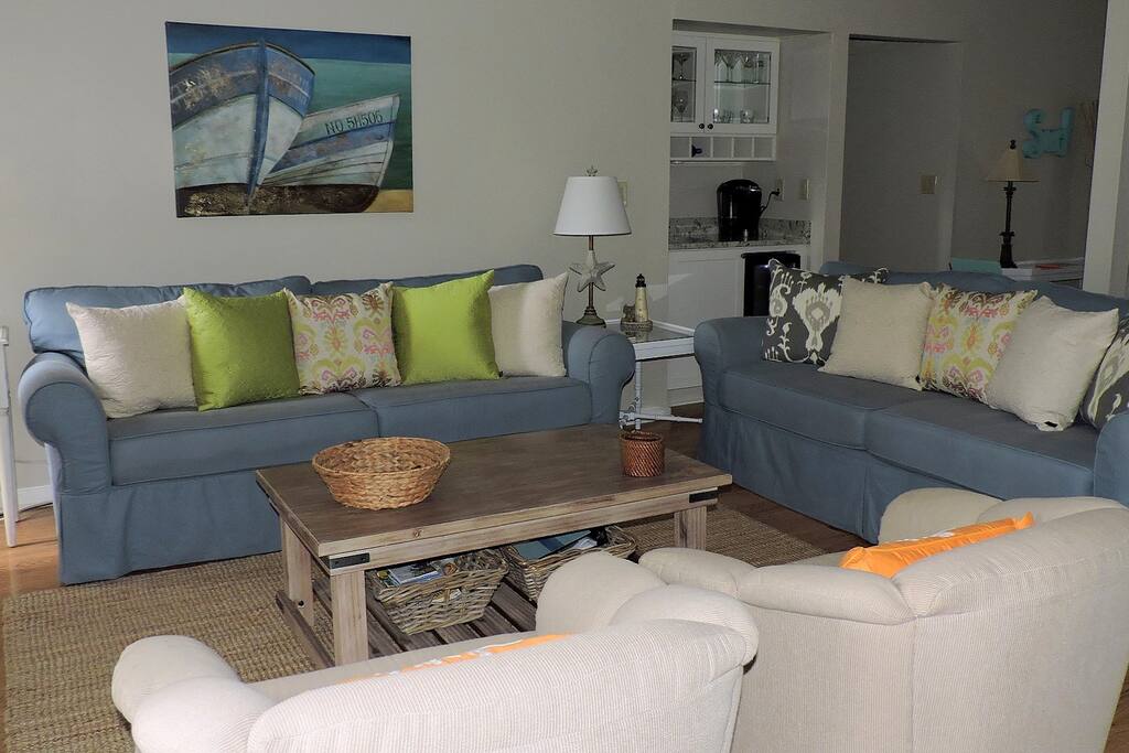 Professionally decorated living room where you can relax with friends and family