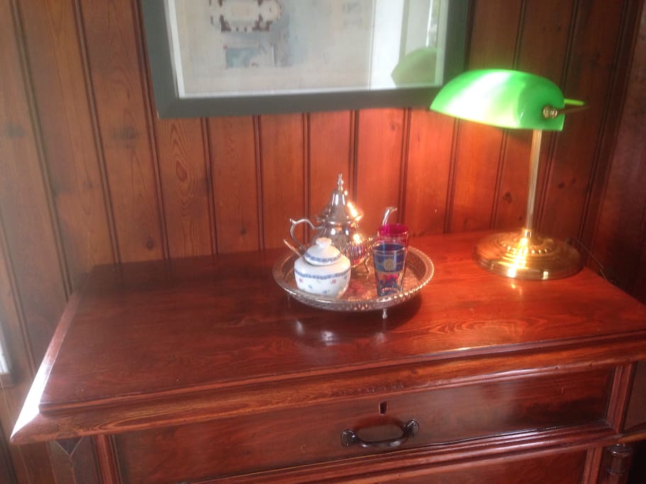 Tea making facilities, you can have fresh Moroccan style peppermint tea in the summer