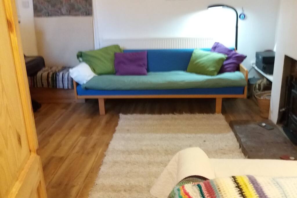 Looking from the kitchen through to the living room