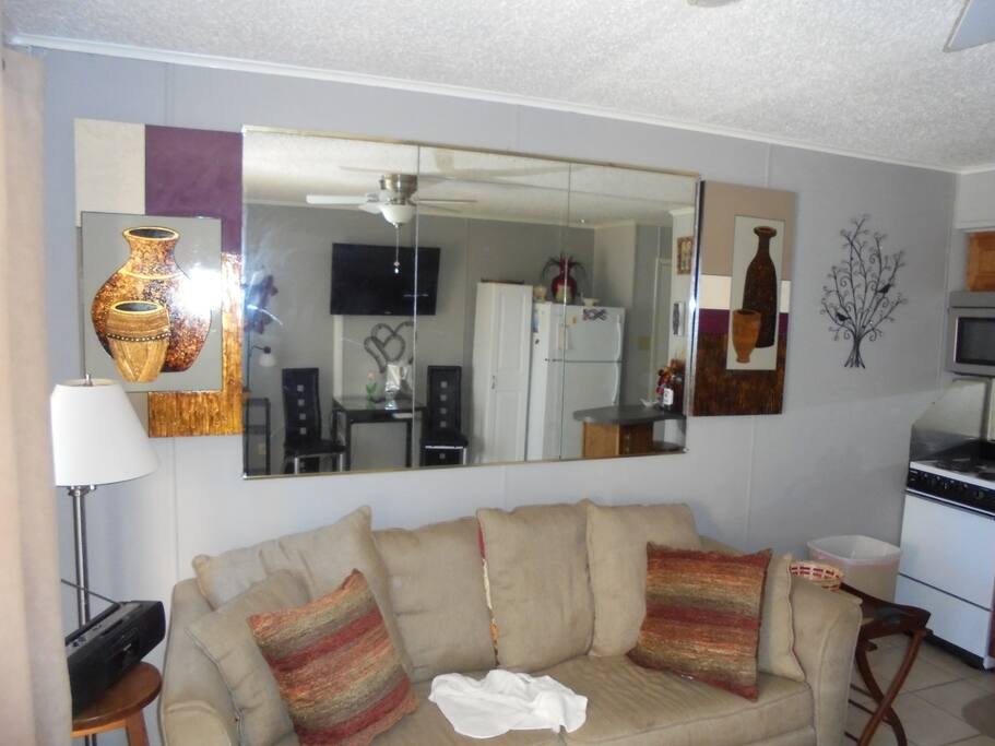 SLEEPER SOFA AND LIVING ROOM
