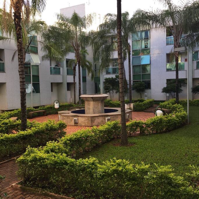Jardim interno do condomínio
