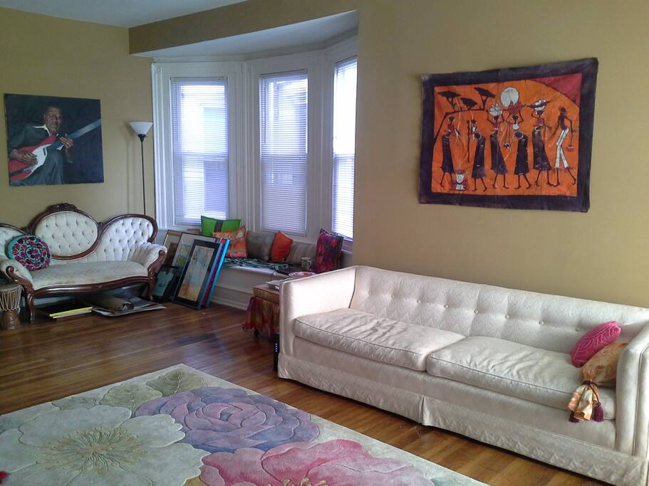 Great place for enjoying the Eastern facing windows, reading in the window seat