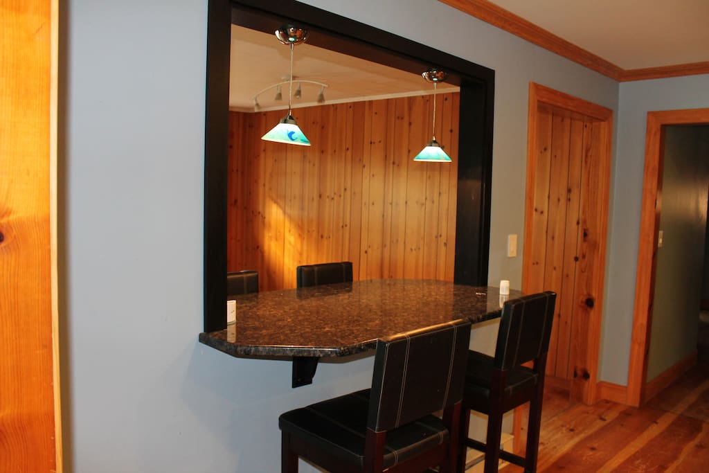 Breakfast bar seats 4