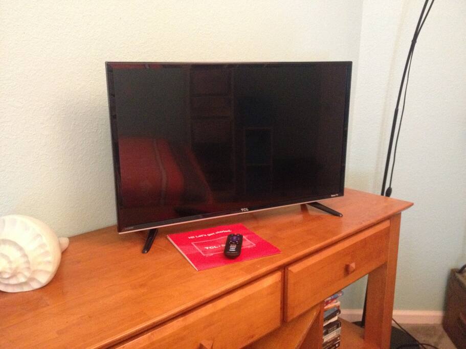 Brand new Roku enabled TV for Netflix, Amazon Prime.
