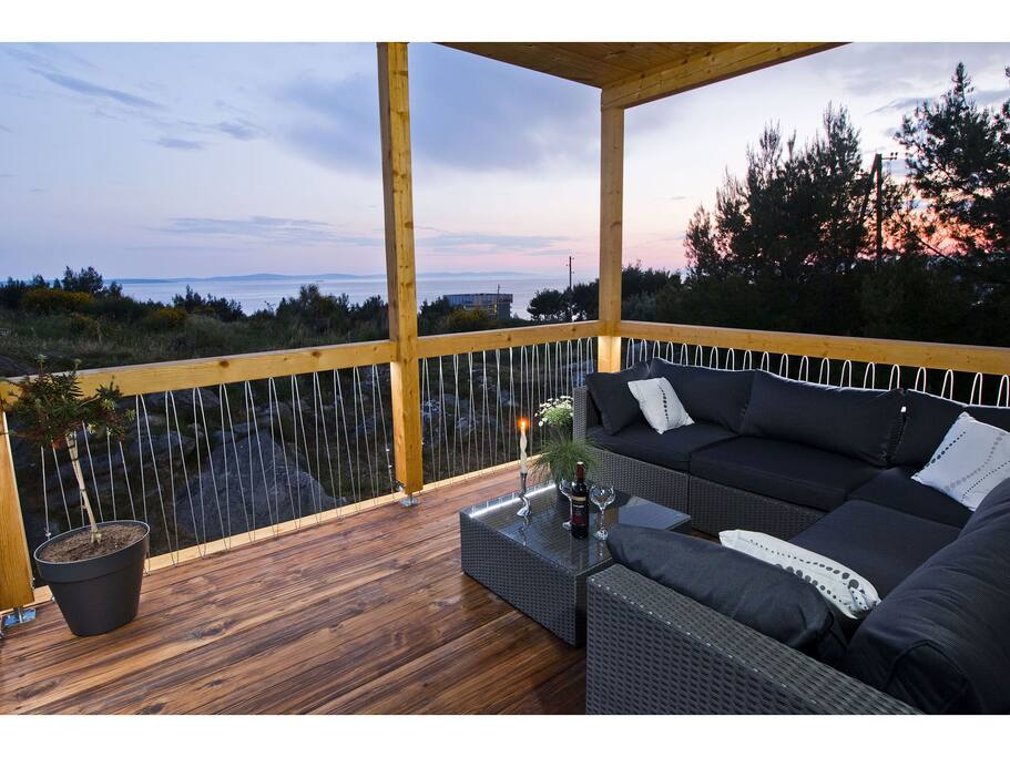 outside relaxing terrace