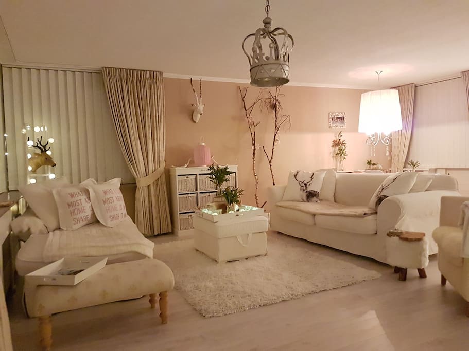 Time to relax in the large apartment 115 sqm, with large living room 65 sqm with open kitchen, tv with international channels and dining table. Enjoy!