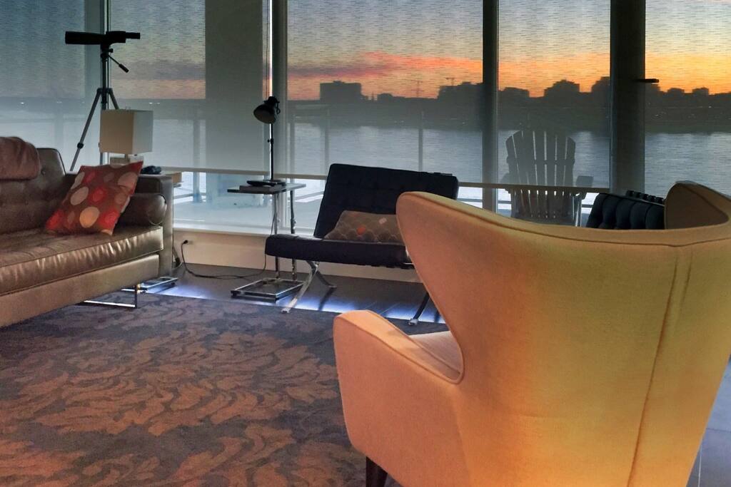 Sunsets over the Halifax skyline are a joy to take in.