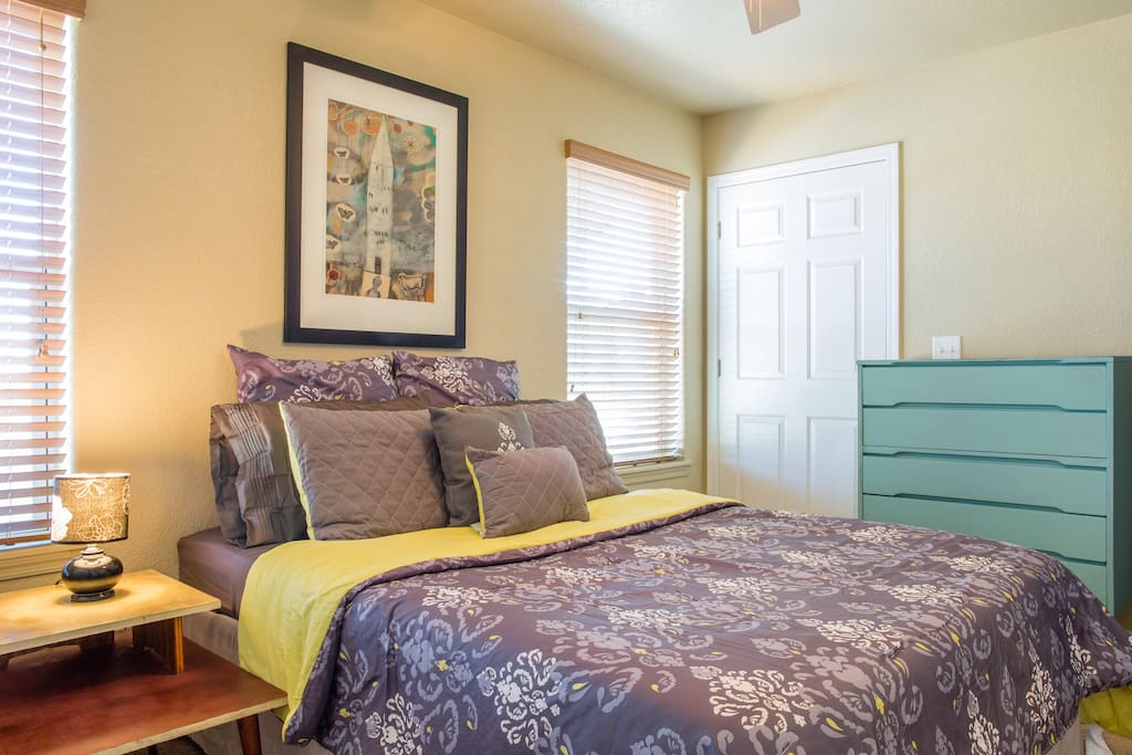 Queen bed and fresh linens
