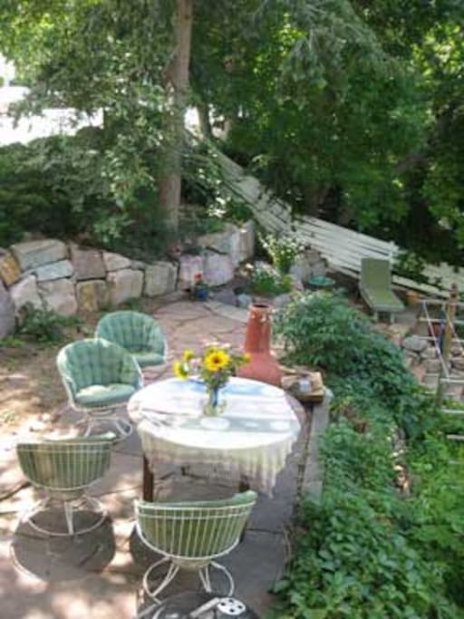 Terraced parklike patios