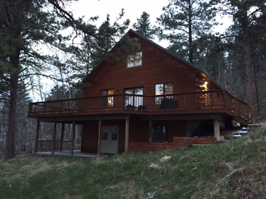 Cabin in the trees.