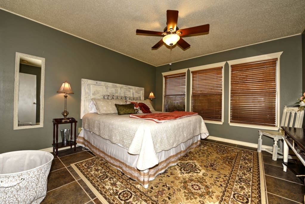 Bedroom #1 with plush king size bed