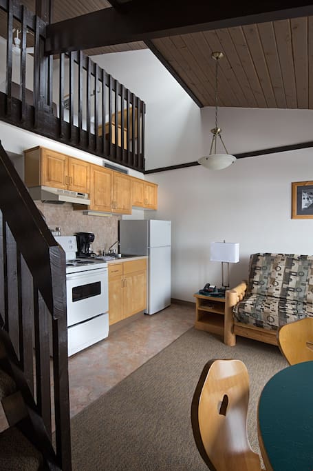 Our gorgeous lofted apartment is cozy and bright.