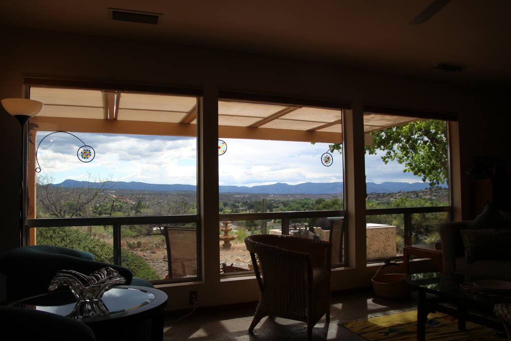 Living room -panoramic views of the Verde Valley.